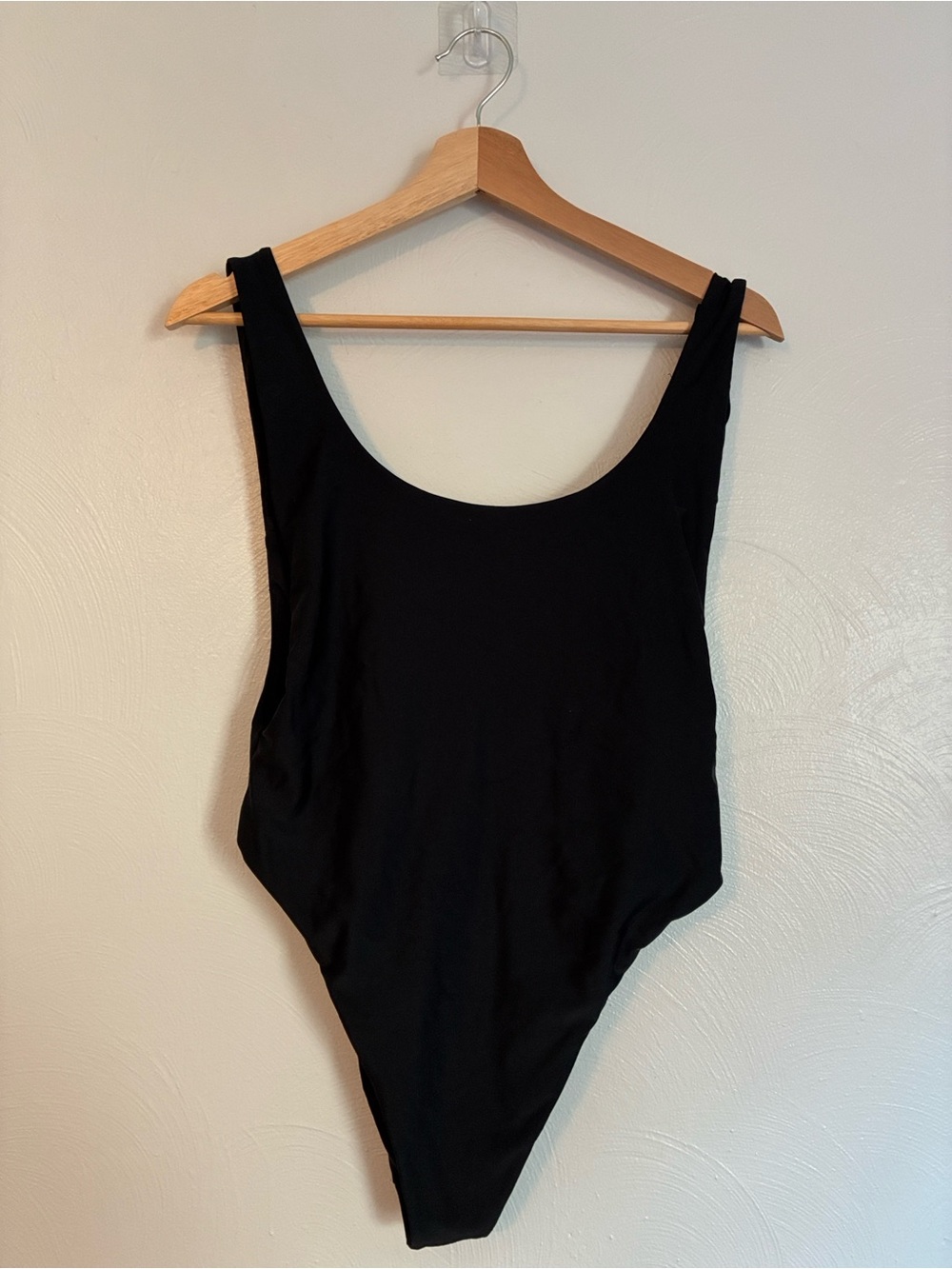 aerie swim Black Scoop-Back One-Piece Swimsuit